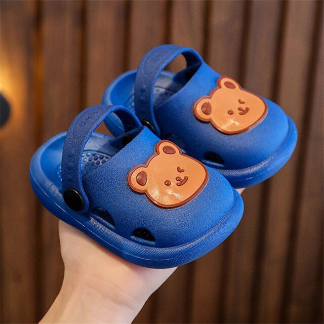 Cartoon Bear Walking Shoes Kids Boy Girl Summer Breathable Sandals Fashion Garden Clogs Toddler Outdoor Slippers - Minihomy