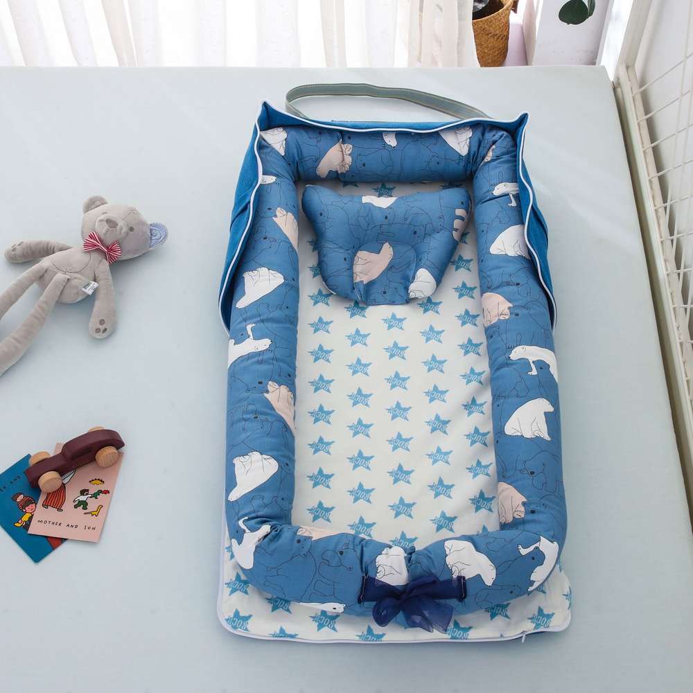 Cotton Portable Foldable Baby Bed - Breathable & Flexible - Multi-functional - Minihomy