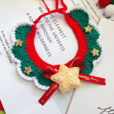 Wool Pet Collar Hand Woven Collar Christmas Pet Accessories