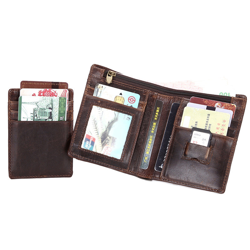 Men's leather purse for men's Leather Wallet - Minihomy