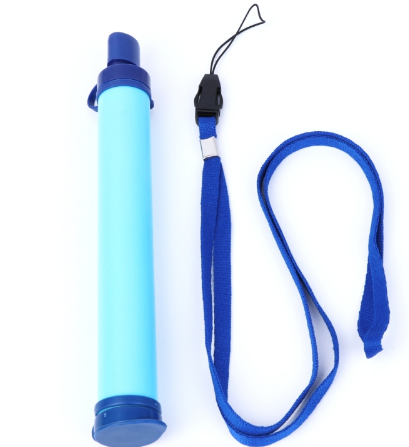 Outdoor Travel Personal Water Filters Straw Hiking Camping Travel Emergency Survival Tools Blue - Minihomy