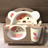 Bamboo fiber tableware children tableware - Minihomy