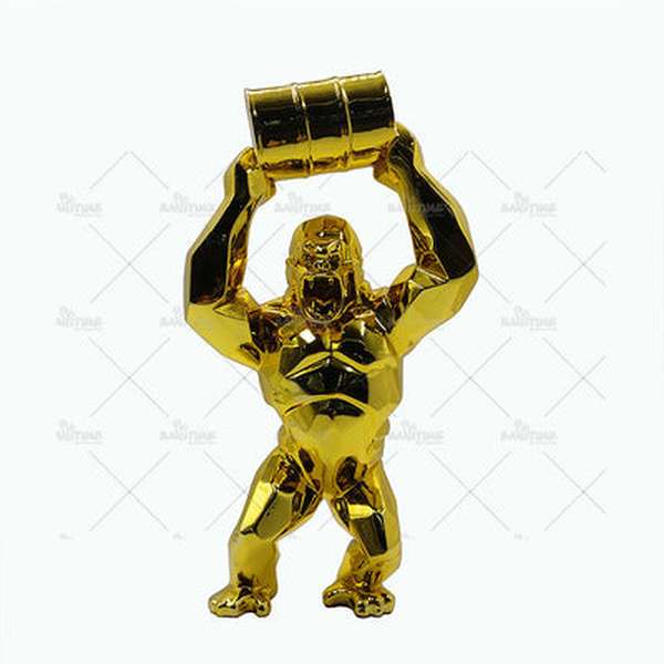 40cm Big Geometric Monkey King Kong Living Room Decoration Gorilla - Minihomy