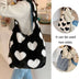 Love Heart Shoulder Bags Double Side Used Winter Underarm Bag Women - Minihomy