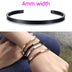 4MM C-shaped ladies bracelet with lettering - Minihomy