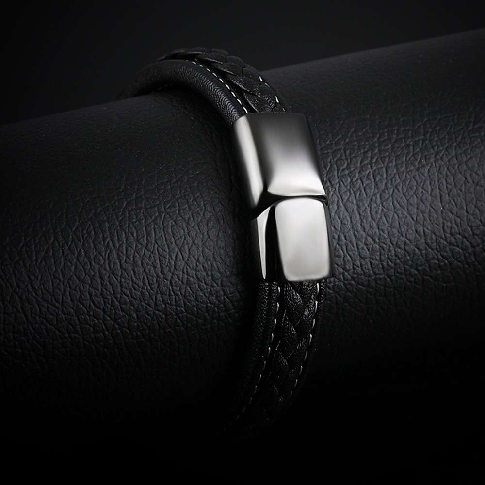 Black titanium steel bracelet - Minihomy