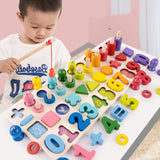 Educational Toys Children Busy Board Math Fishing Counting Geometric Figures - Minihomy