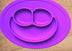 Children's meal pad with silicone smiling face plate - Minihomy