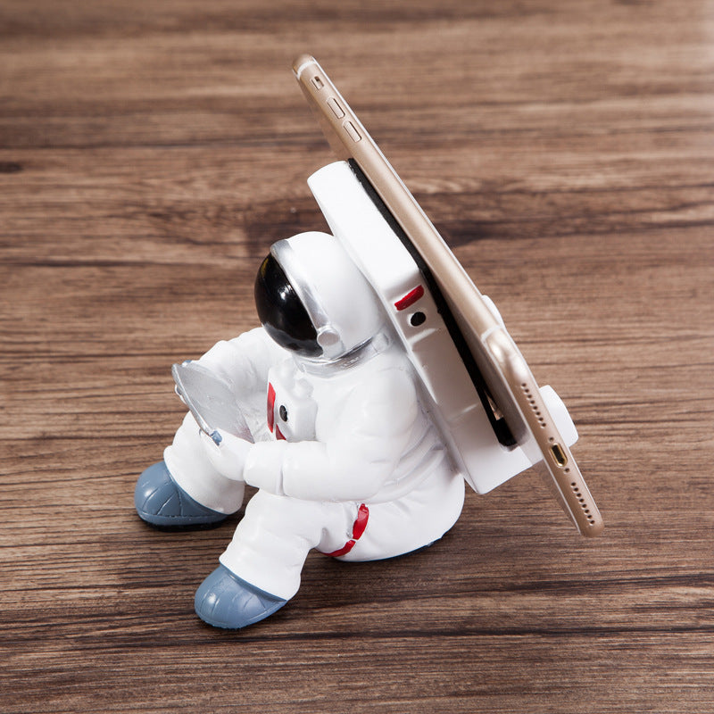 Simple Astronaut Mobile Phone Stand Student Desktop Holder Cute Spaceman Cell Phone Holder Creative Gift Small Desk Decoration