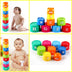 9Pcs/set Excellent Baby Children Kids Educational Toy building block Figures Letters Folding Cup Pagoda Gift - Minihomy