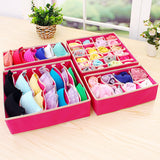 Rose red underwear storage box, four pieces of socks collection box