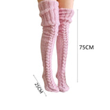 Knitted socks over the knee lengthened stockings - Minihomy