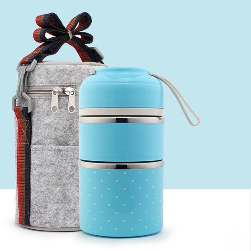 A Portable Stainless Steel Lunch Box - Minihomy