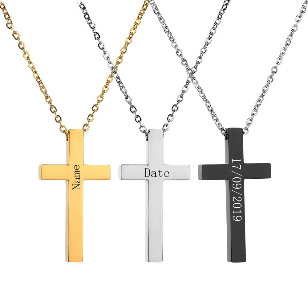 Stainless steel cross necklace