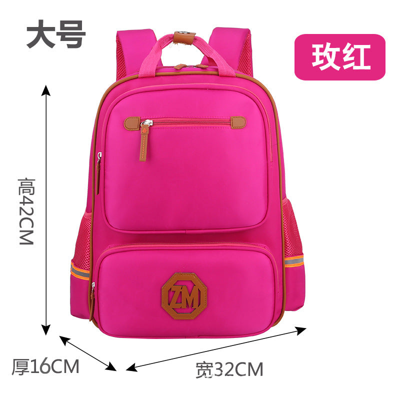 Book bag logo custom-made English children's double shoulder bag schoolbag for boys and girls to reduce their backpacks - Minihomy