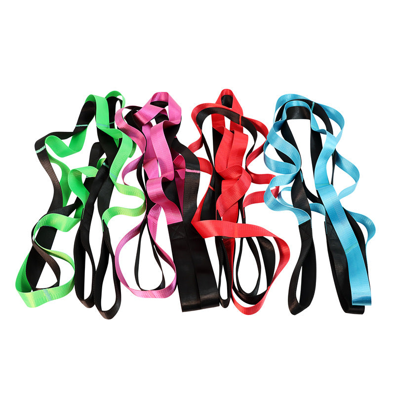 Yoga Strap Multi-Loop Strap 12 Loops Stretch Strap For Physical Therapy Pilates Dance And Gymnastics With Carry Bag - Minihomy