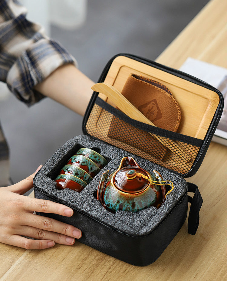 Complete Travel Kung Fu Tea Set Small Tea Tray Set - Minihomy