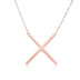 Fabulous Rose Gold Plated Stainless Steel Initial Letter Pendant Necklace - Minihomy