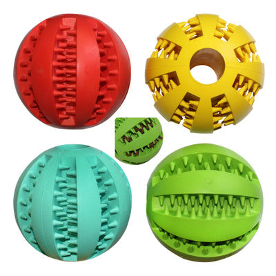 Rubber Food Ball Bite Resistant Dog Toy Mint Flavor Watermelon Tooth Ball Molar Toy - Minihomy