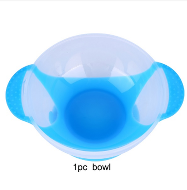 1pc/3Pcs/set Baby Tableware Dinnerware Suction Bowl with Temperature Sensing Spoon baby food Baby Feeding Bowls dishes - Minihomy