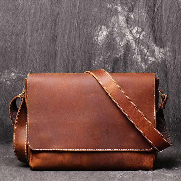 Handmade Vintage Men's Shoulder Bag - Minihomy