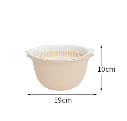 Double sink dish drain basket kitchen panning wash fruit basket - Minihomy