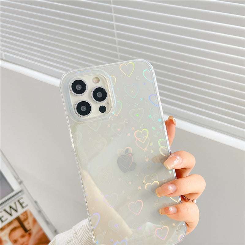 Laser Colorful Love Mobile Phone Soft Case - Minihomy