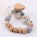 Baby soothing beech wood mouth chain clip - Minihomy