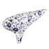 12-hole Alto F professional blue and white porcelain ocarina - Minihomy