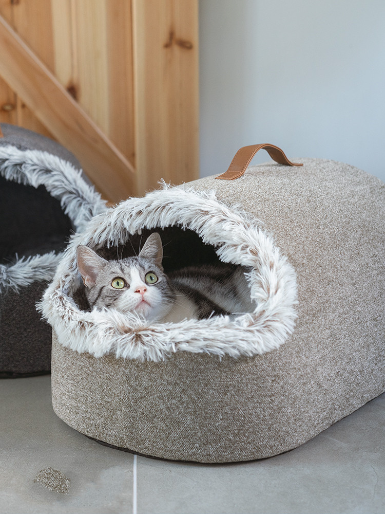 Polar Warm Cat Litter Closed Cat Sleeping Bag Large Winter Deep Sleep Cat Bed - Minihomy