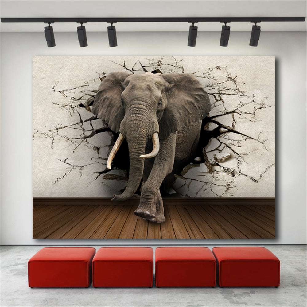 Creative Home Decor Elephant Canvas Painting - Minihomy