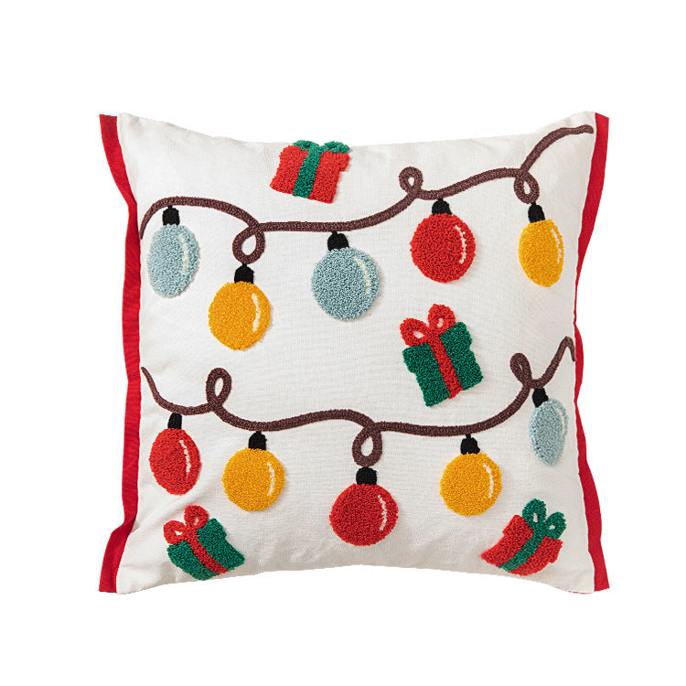 Christmas Embroidered Cotton Pillowcase - Minihomy