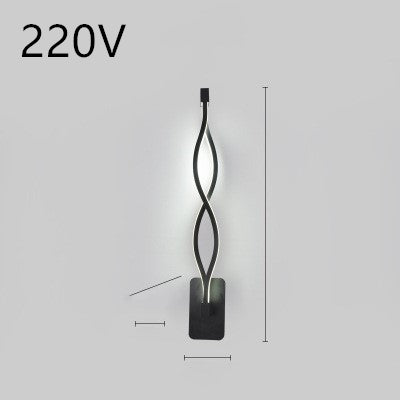 Led wall lamp nordic minimalist bedroom bedside lamp - Minihomy