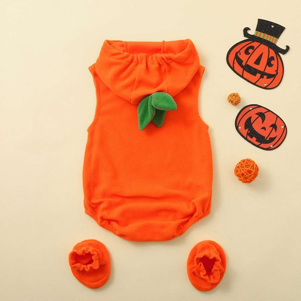 Baby Clothes Halloween Costume - Pumpkin Cosplay Jumpsuit - Minihomy