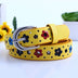 Leather belts women flower buckle belt Kids Waist Belt - Minihomy