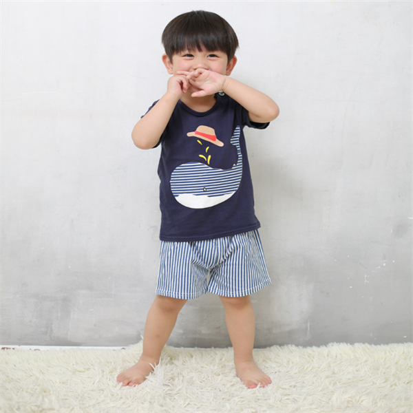 Cartoon Clothing Baby Boy Summer Clothes T-shirt Baby Girl Casual Clothing Sets - Minihomy