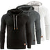 Men's Jacquard Sweater Long-sleeved Hoodie Warm Color Hooded Sweatshirt - Minihomy