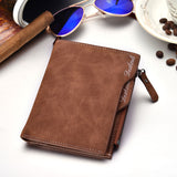 Men's short multifunctional Wallet Card Wallet Vintage multi personality card bag purse spot - Minihomy