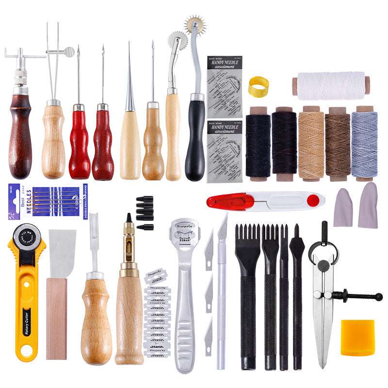 Leather Tool Set Diamond Cut Hand Sewing Set - Minihomy