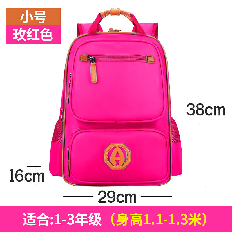 English aristocratic children's schoolbag 6-12 year old schoolbag boys and girls 1-3-5-6 grade super light backpack - Minihomy