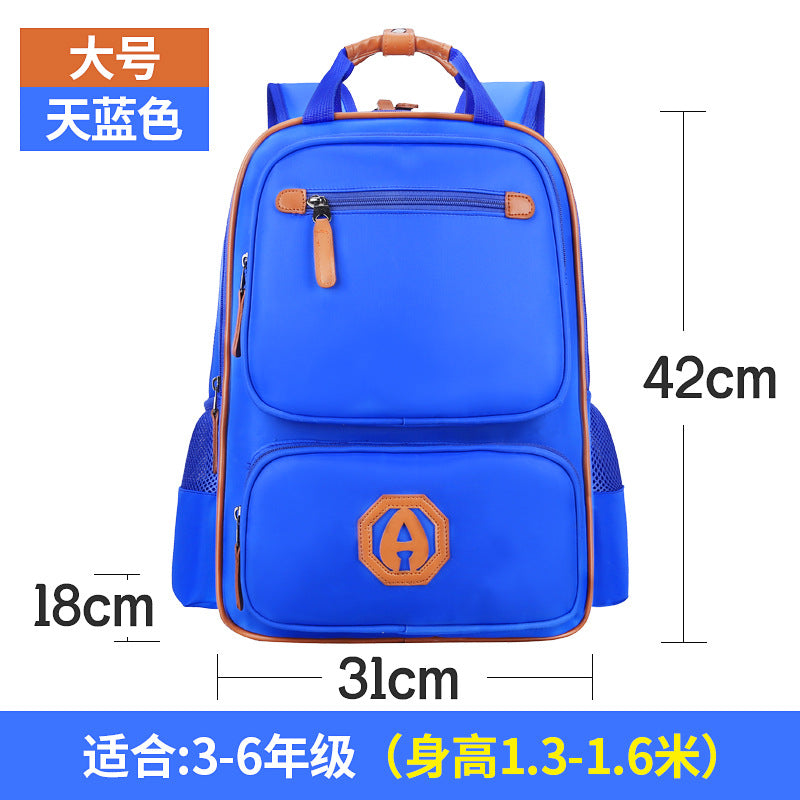 English aristocratic children's schoolbag 6-12 year old schoolbag boys and girls 1-3-5-6 grade super light backpack - Minihomy