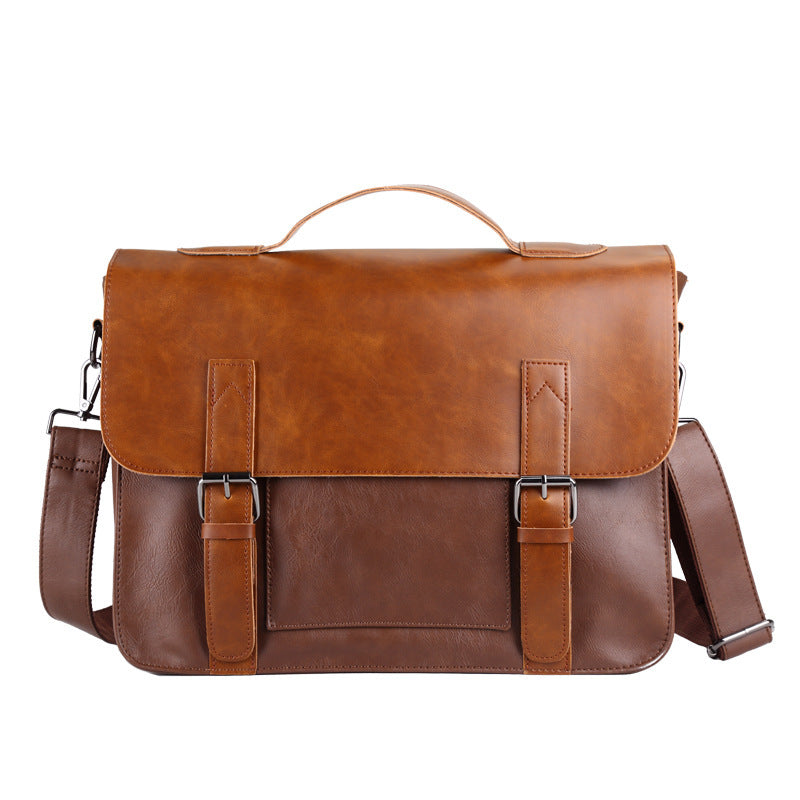 Leather Business Handbag Laptop Briefcases for Men - Minihomy