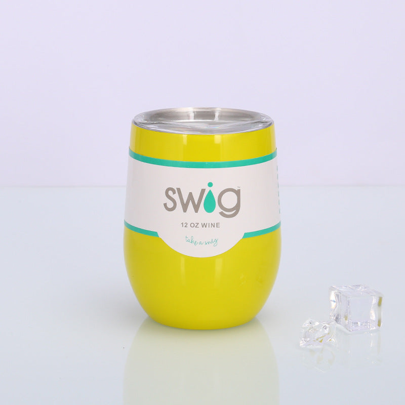 Swig Eggshell Cup 12oz Stainless Steel Wine Mug - Minihomy