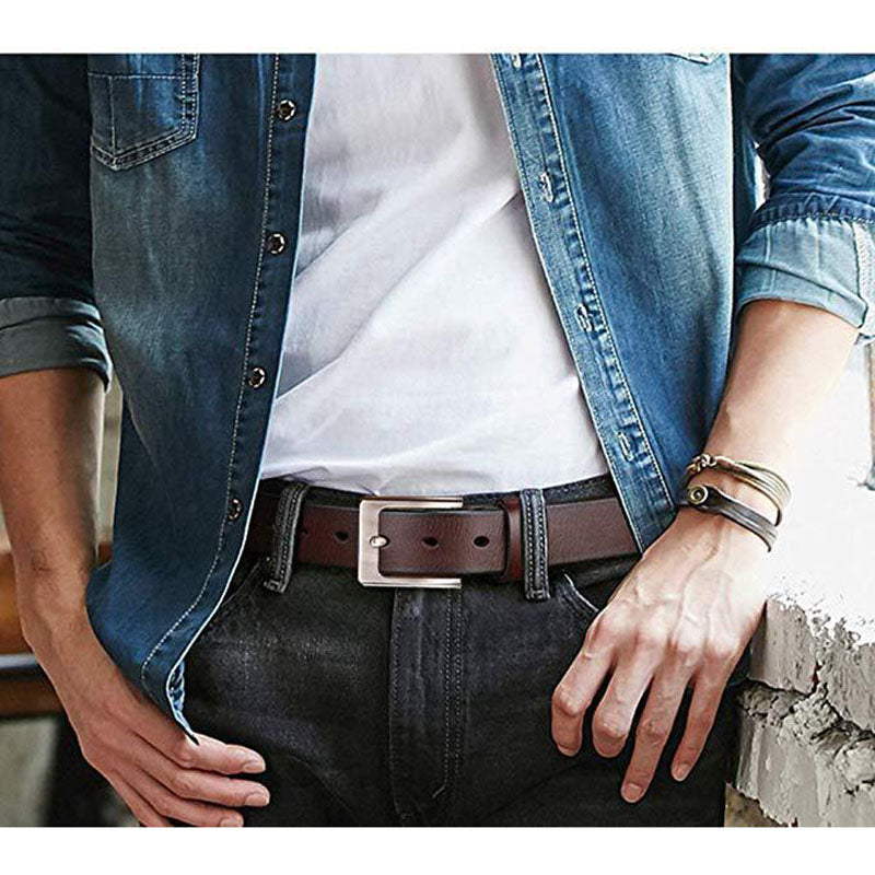 Casual wild two-layer leather belt - Minihomy