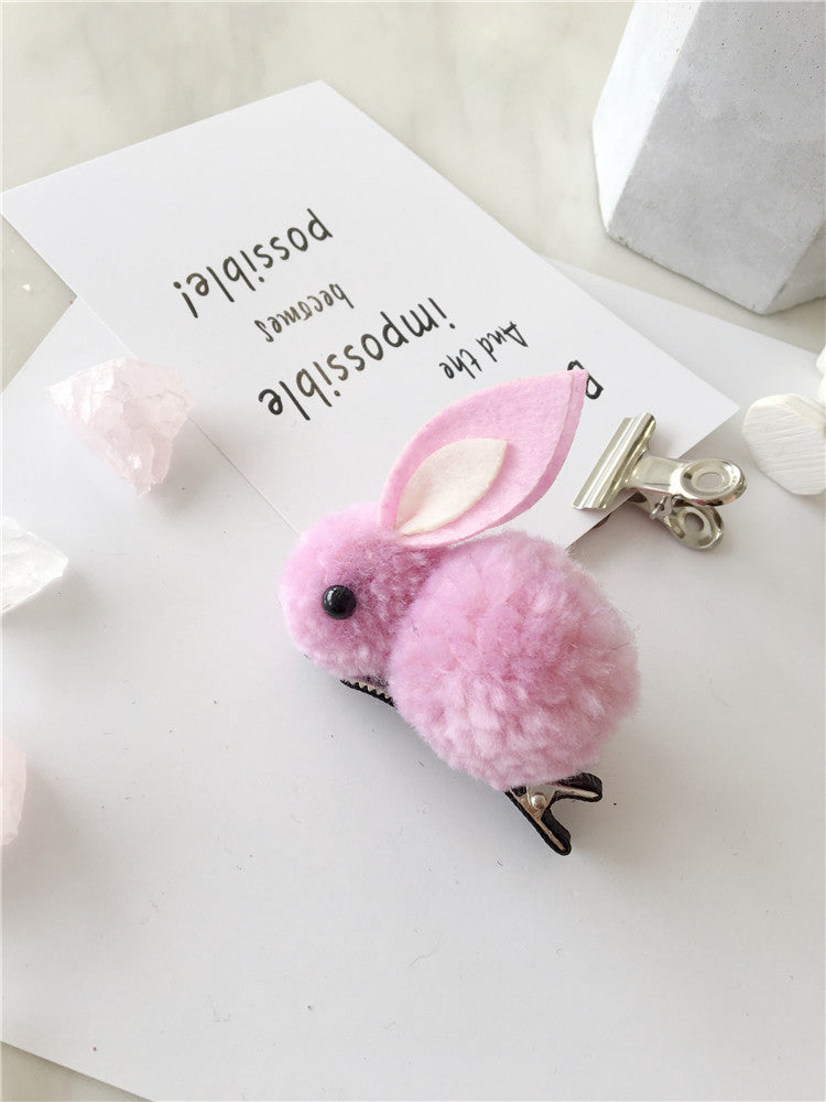 Hair ball rabbit hair ring - Minihomy