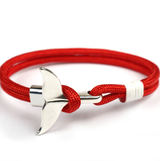 Anchor whale tail umbrella rope handmade couple bracelet - Minihomy