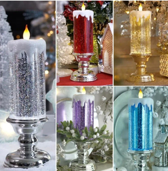 Creative New Year Christmas LED Electronic Sequin Candle Lights - Minihomy