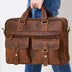 Genuine men''s bags retro men''s business bags briefcase cowhide oblique Bag 15.6 inch Laptop Bag - Minihomy