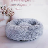 Soft Thick Cutton Plush Round Pet Bed - Minihomy