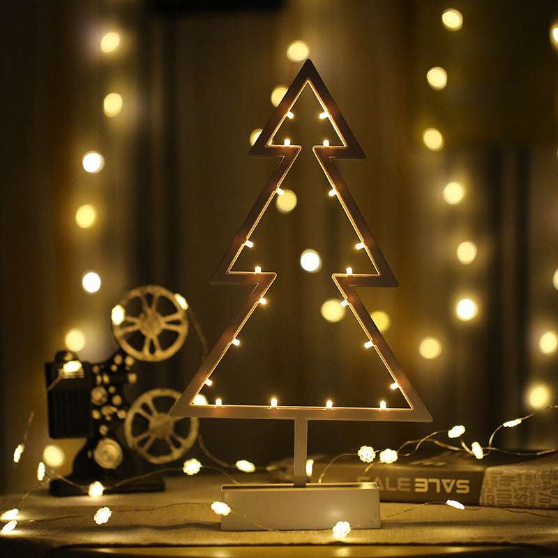 Modern Romantic Star Heart Christmas Tree LED Night Light - Minihomy